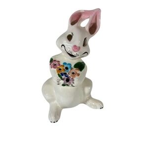 Vintage MCCOY MCLIGHTS RABBIT  Easter Bunny Votive Pottery Tulipiere Made In USA